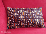 Housses de coussin ethnique zippées vert et blanc rectangulaire 30 x 50 cm