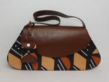 Sac Nommy: sac à main en cuir et wax