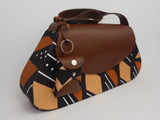 Sac Nommy: sac à main en cuir et wax