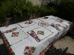 Ensemble nappe de table 6 couverts comportant 15 éléments en wax et coton - La casa