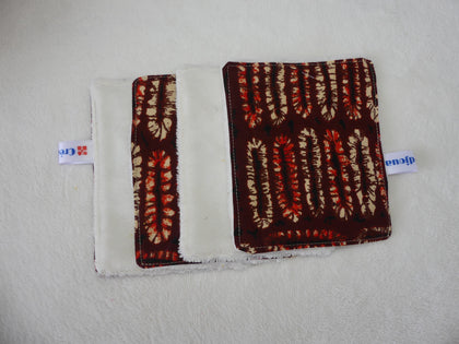04 grandes lingettes démaquillantes en wax marron