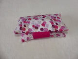 *Kit de change bébé rose clair : trousse de change + tapis à langer +lingettes lavables + gant de toilette