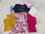 *Kit de change bébé rose clair : trousse de change + tapis à langer +lingettes lavables + gant de toilette