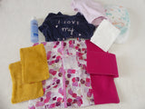 *Kit de change bébé rose clair : trousse de change + tapis à langer +lingettes lavables + gant de toilette