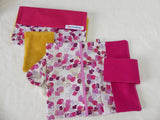*Kit de change bébé rose clair : trousse de change + tapis à langer +lingettes lavables + gant de toilette