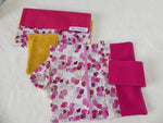 *Kit de change bébé rose clair : trousse de change + tapis à langer +lingettes lavables + gant de toilette